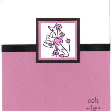 Pink poodle card