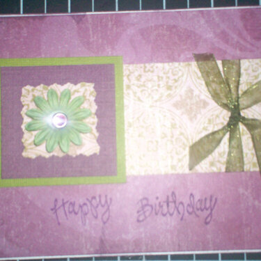 Purple Happy Birthday Card
