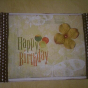 Happy Birthday flower card for BG card challenge