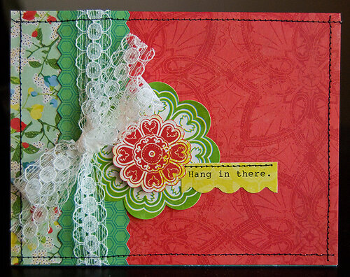 Hang in There card *April May Scrapbook Nook kit*