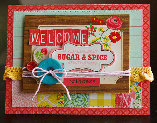 Welcome Sugar and Spice card *March My Scrapbook Nook Kit*