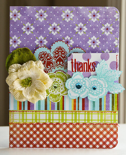 Thanks card *June My Scrapbook Nook Kit*