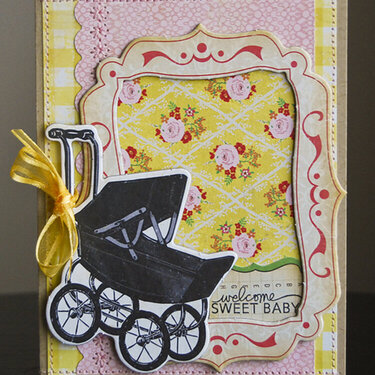 Welcome Sweet Baby card *March My Scrapbook Nook Kit*