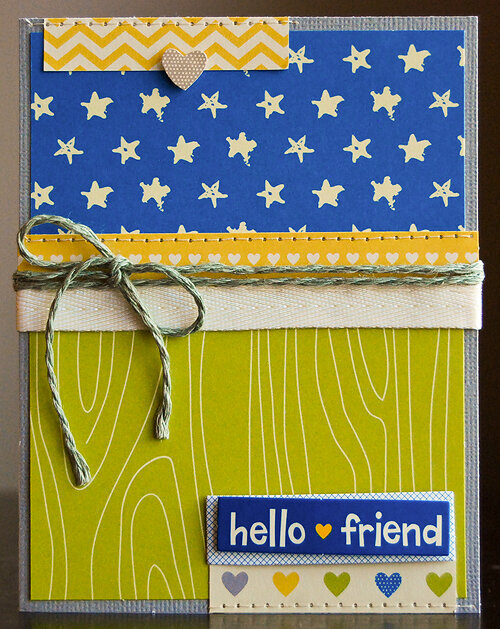 Hello Friend card *American Crafts Amy Tangerine*