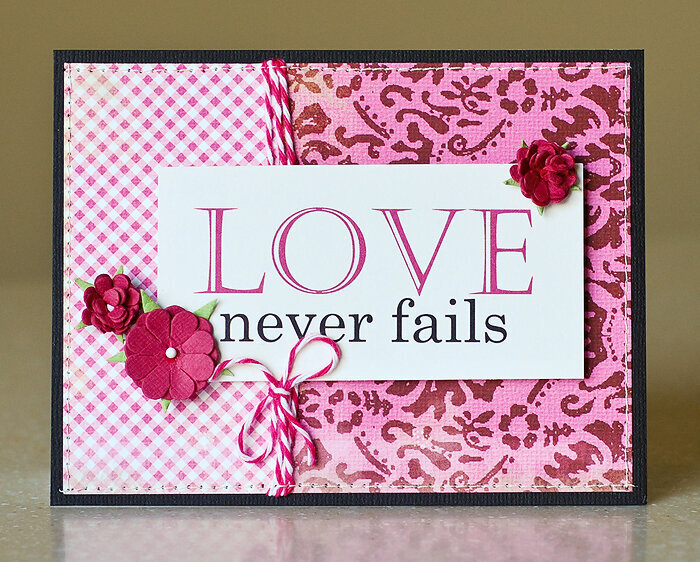 Love Never Fails card *Jan. My Scrapbook Nook*