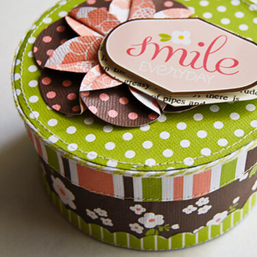Smile Everyday Altered Hat Box