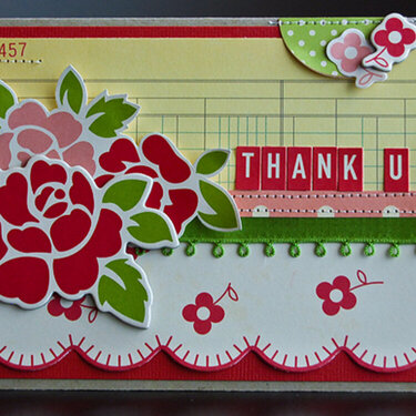 Thank U card *July My Scrapbook Nook Kit*