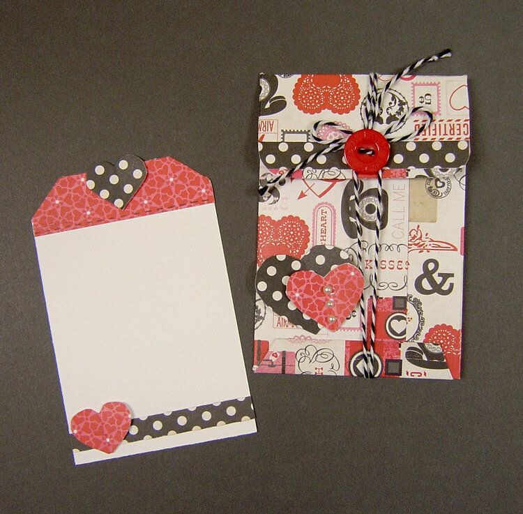 Valentine tag and envelope