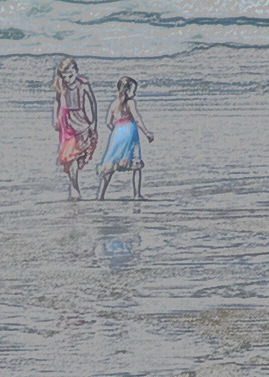 2 beach girls filtered photo fun #9