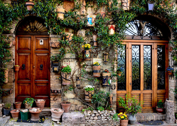 Doorways in Assisi Italy