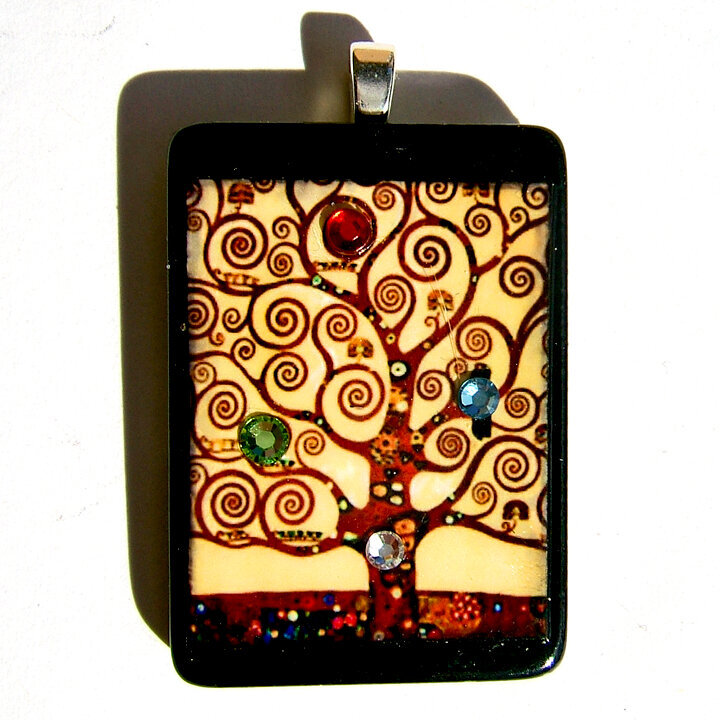 TREE OF LIFE Klimt painting pendant