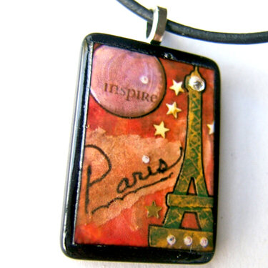 I love Paris photo pendant