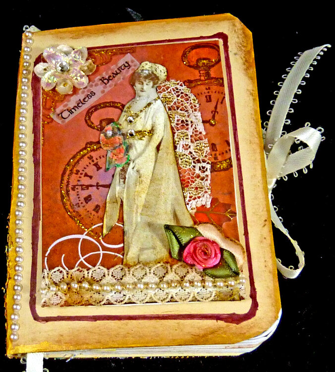 Vintage Bride handmade art journal smash book