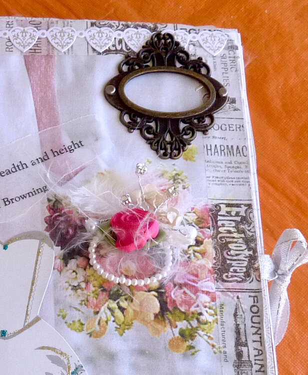 bridal wedding mixed media  memory journal
