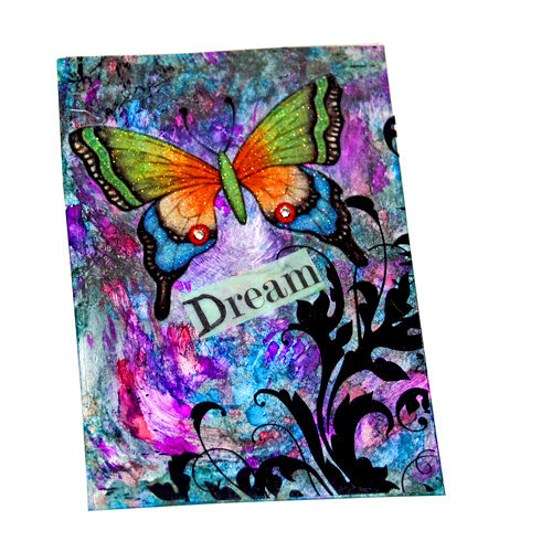 Rainbow Butterfly Dreams art card aceo