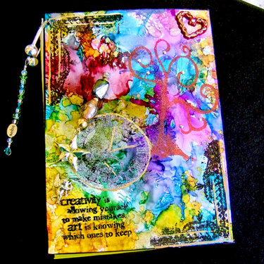 Creative  Journal, diary, notebook,  mixed media collage