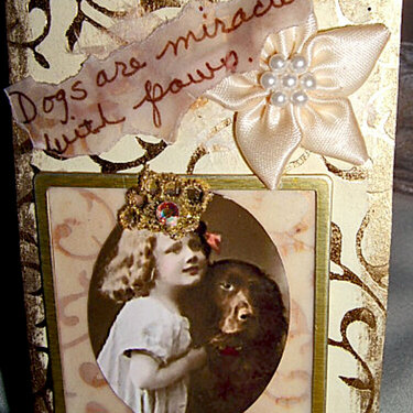 DOGS ARE MIRACLES WITH PAWS collage atc card