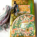 Garden Goddess mixed media journal