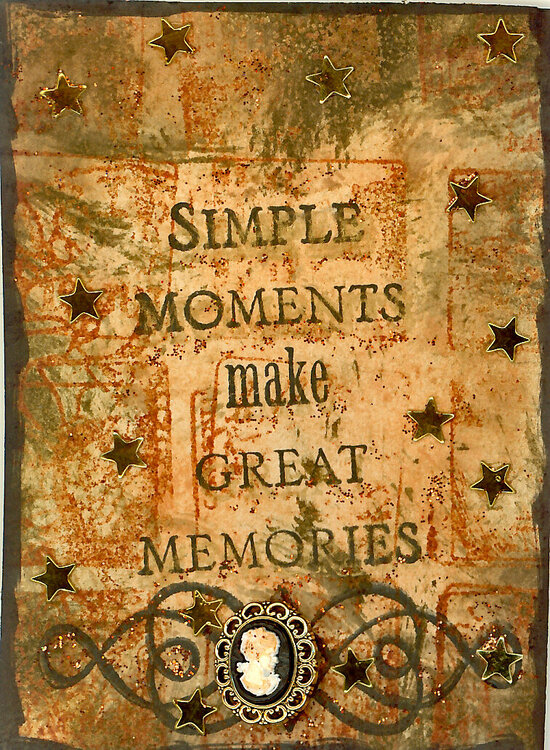 SIMPLE MOMENTS distressed vintage atc aceo