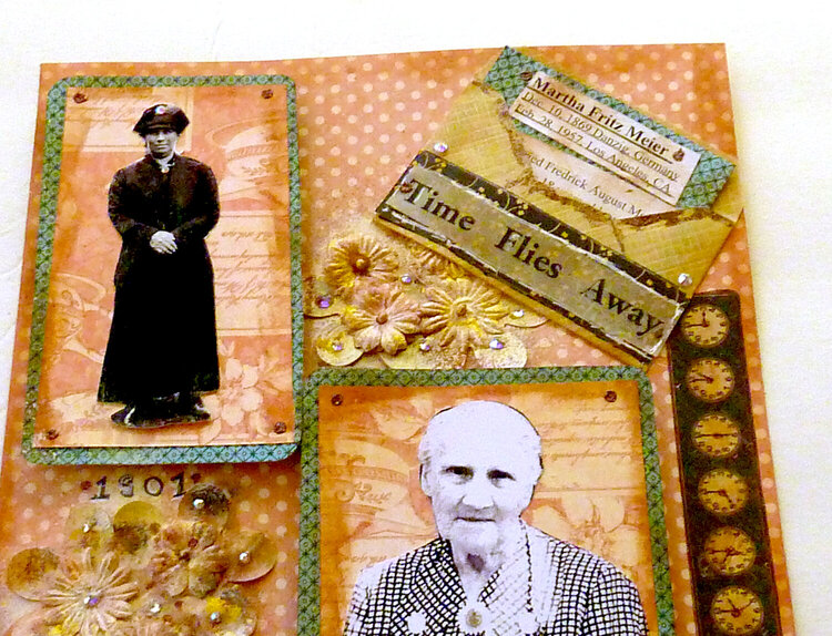 My great grandmother, a scrapbook page for my family history book  Graphic 45 challenge