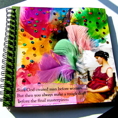 mixed media collage journal diary