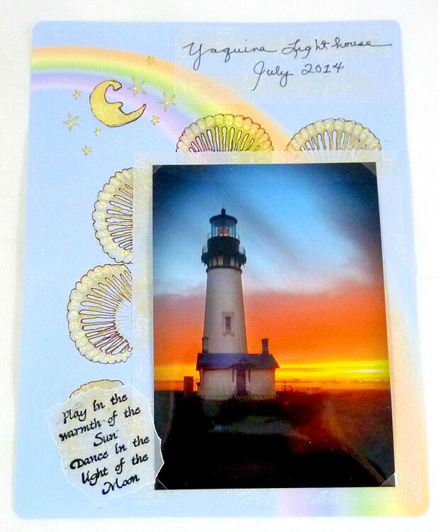 Yaquina Lighthouse Oregon Coast July stamping challenge