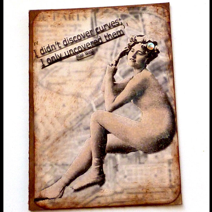 Mae West art card Discover curves funny