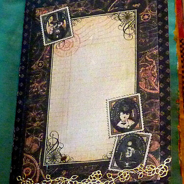 steampunk scrapbook paper layout  page