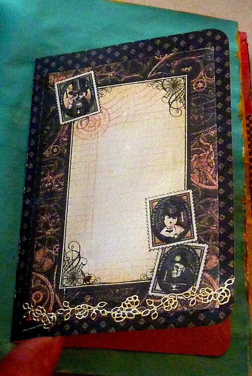 steampunk scrapbook paper layout  page