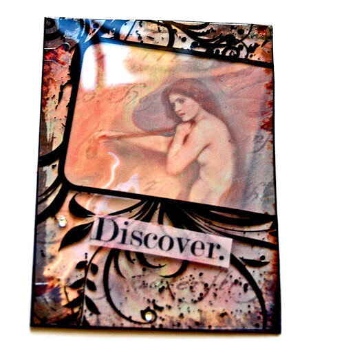 Vintage Mermaid Discover atc aceo art card
