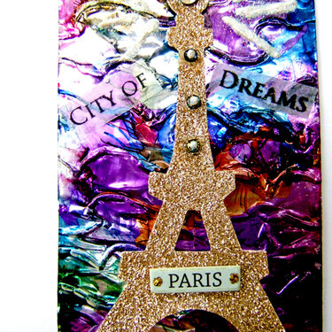 City of Dreams Paris atc aceo mixed media card