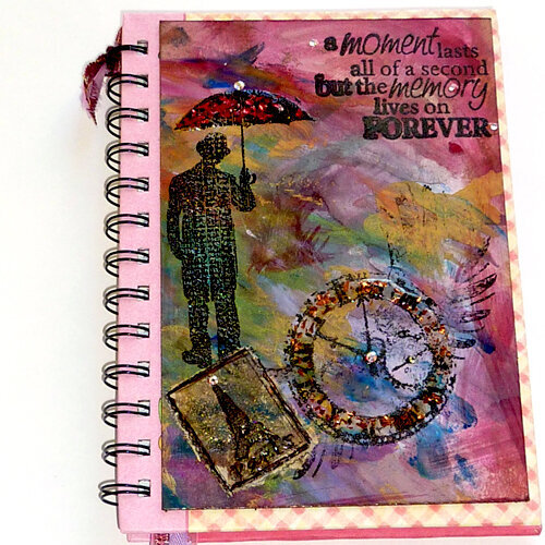 art travel journal mixed media collage
