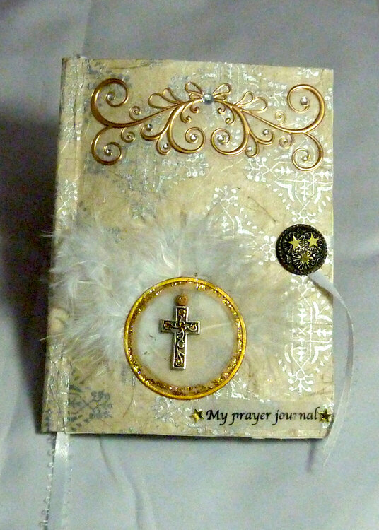 white and gold prayer journal