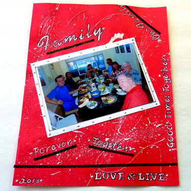 Family dinner lo  june challenge with a twist of paint spatters