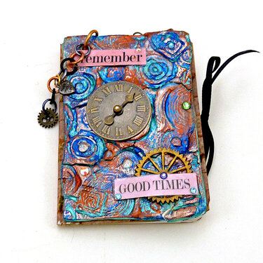 Time traveler mini journal steampunk theme