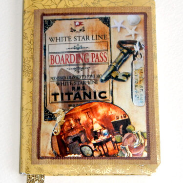 Titanic travel journal mini album