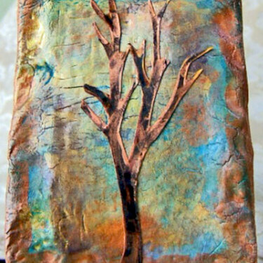 TREE OF LIFE atc clay mixed media