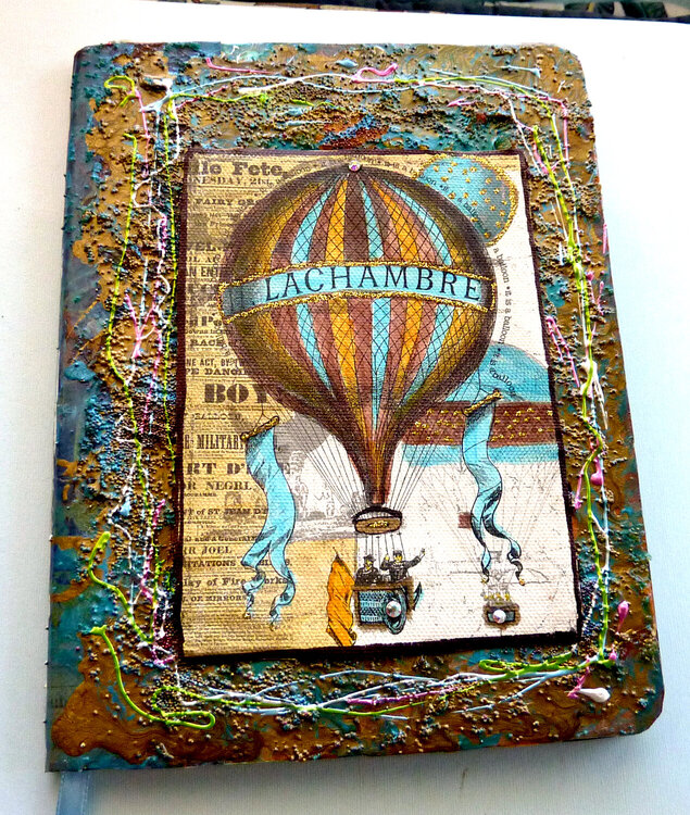 Arouond the World in 80 days journal smashbook steampunk theme