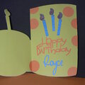 Cupcake Birthday Card, 3years old (inside view)