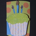 Cupcake Birthday Card, for a 3 year old