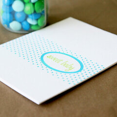 Letterpress Sweet Baby Invite/Card