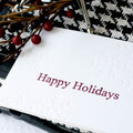 Letterpress Happy Holidays Card