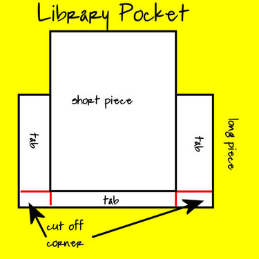 2 Library Pockets from 1-8.5 x 11 sheet