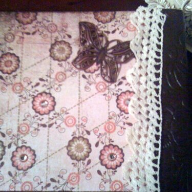 Butterfly on top right corner of the front of the Gatefold Journal