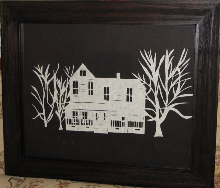 Papercutting of a friends House
