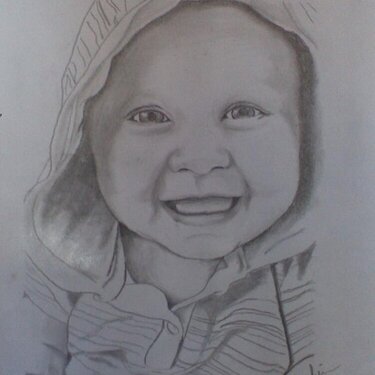 Drawing of my Addie done by my brother