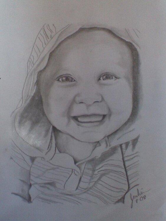 Drawing of my Addie done by my brother