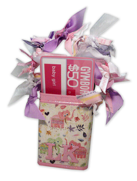 Baby Girl Gift Card Canister