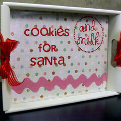 Cookies and Milk for Santa Tray