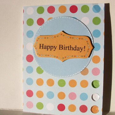 happy birthday dots card